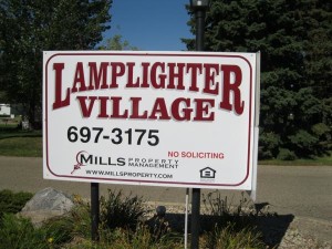 Lamplighter Village in Brookings, SD - Main Sign