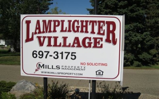 Lamplighter Village in Brookings, SD - Main Sign