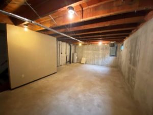 Colony West Townhomes in Watertown, SD - Basement with Washer and Dryer Hookups