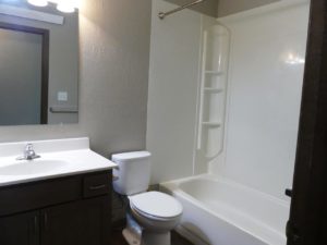 Clairview Apartments in Brookings, SD - 2 Bedroom Updated Apartment Bathroom