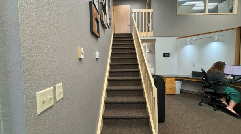 Park East Professional Offices in Brookings, SD - Meyer Ortho Stairs to Lofted Area