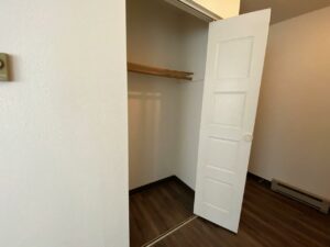 Clairview Apartments in Brookings, SD - 1 Bedroom Apartment Front Closet