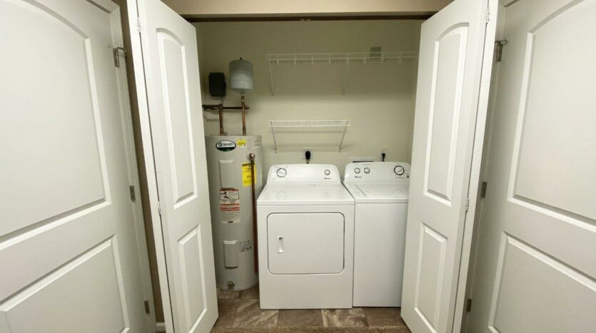 Copperleaf Townhomes in Mitchell, SD - Laundry in Master Closet