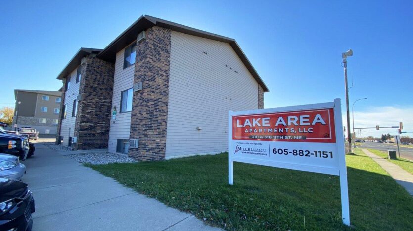 Lake Area Apartments in Watertown, SD - Property Sign and Exterior