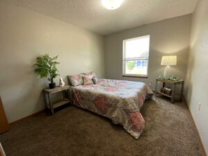 Campus View Apartments in Brookings, SD - Furnished Bedroom 2