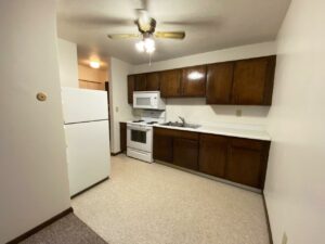 Palace Apartments & Townhomes in Mitchell, SD - 1 Bedroom Apartment Kitchen