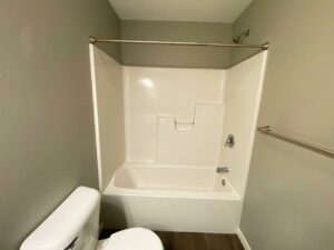 Farmstead in White, SD - Guest Bathroom Bathtub and Shower