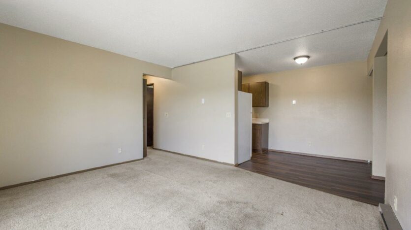 Eastview Apartments in Watertown, SD - Larger 2 Bedroom Living Room/Kitchen