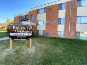 Eastview Apartments in Watertown, SD - Exterior and Property Sign