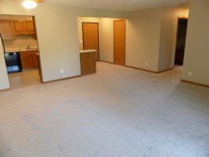 Regency Apartments in Huron, SD - Living Room and Kitchen