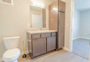 Fox Run Townhomes in Yankton, SD - 1 Bed Upper Level Bathroom Vanity