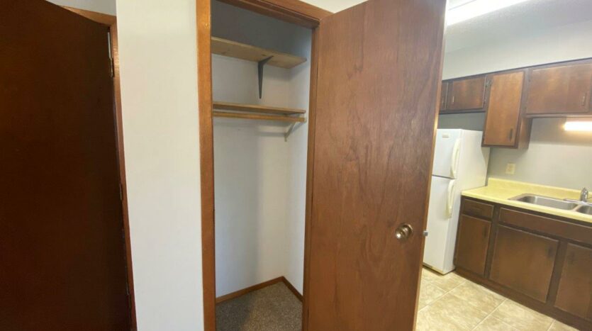 Bluestem Apartments in Canistota, SD - 2 Bedroom Apartment Front Closet