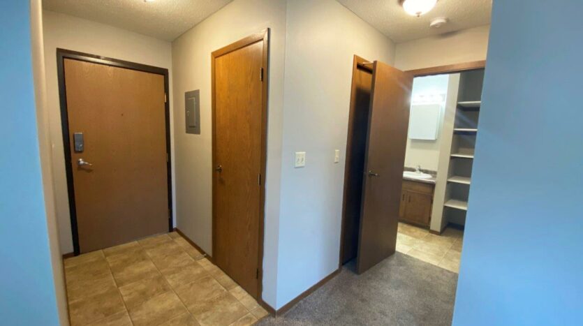 Bluestem Apartments in Canistota, SD - 1 Bedroom Apartment Front Door and Hallway