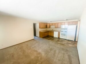 Karolyn Apartments in Brookings, SD - Floorplan 1 Living Room/Kitchen