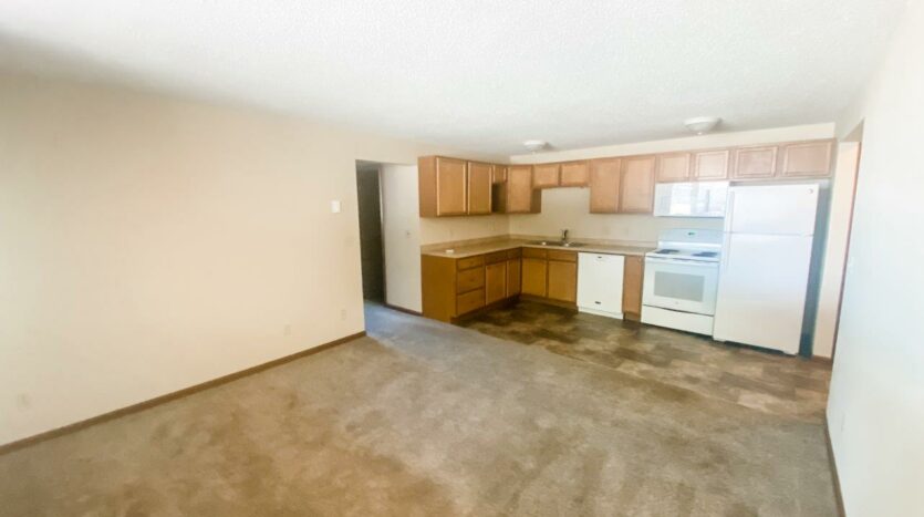 Karolyn Apartments in Brookings, SD - Floorplan 1 Living Room/Kitchen