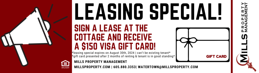 the cottage leasing special - july 24