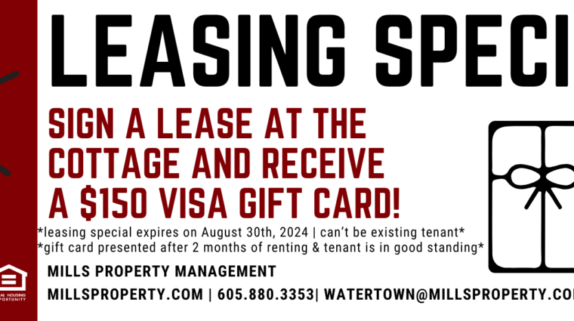 the cottage leasing special - july 24