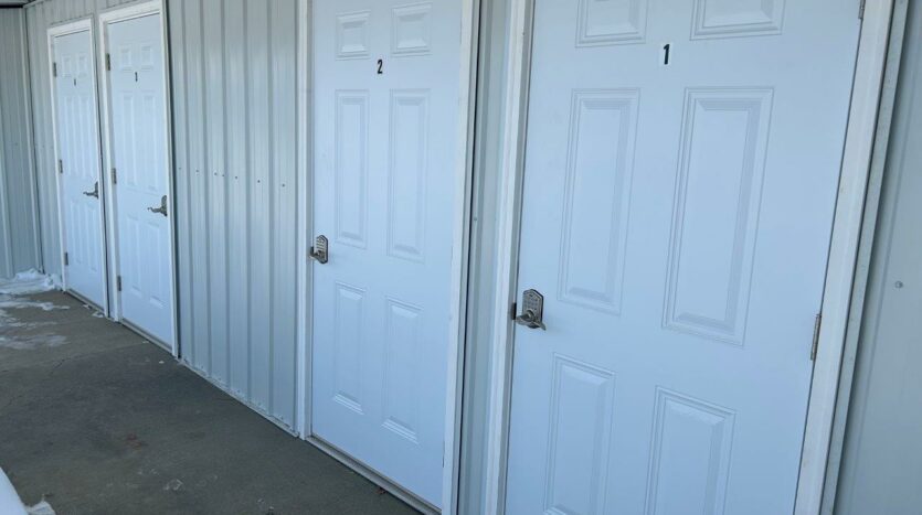 201 Flats in Mitchell, SD - Exterior Storage Entry