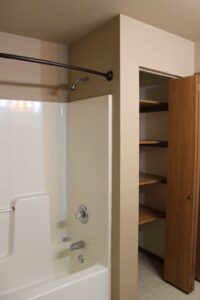 The Iron Spot in Brookings, SD - 1 Bedroom Bathroom Shower/Storage