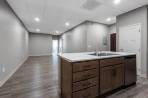 River's Edge Apartments in Huron, SD - 3 Bed + 1 Bath Kitchen Island / Living Room