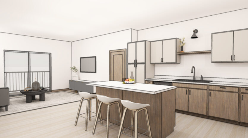 Apartments @ Trails Head in Brookings, SD - 2 Bedroom Apartment Rendering 2