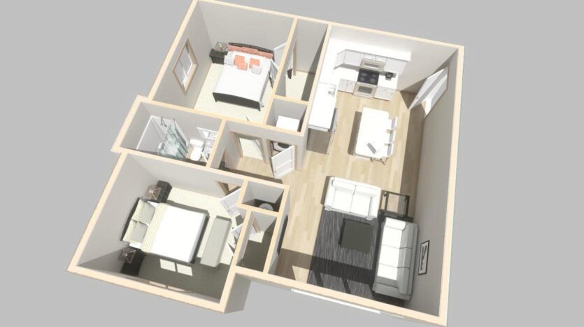The Links in Yankton, SD - *example 2 bedroom floorplan